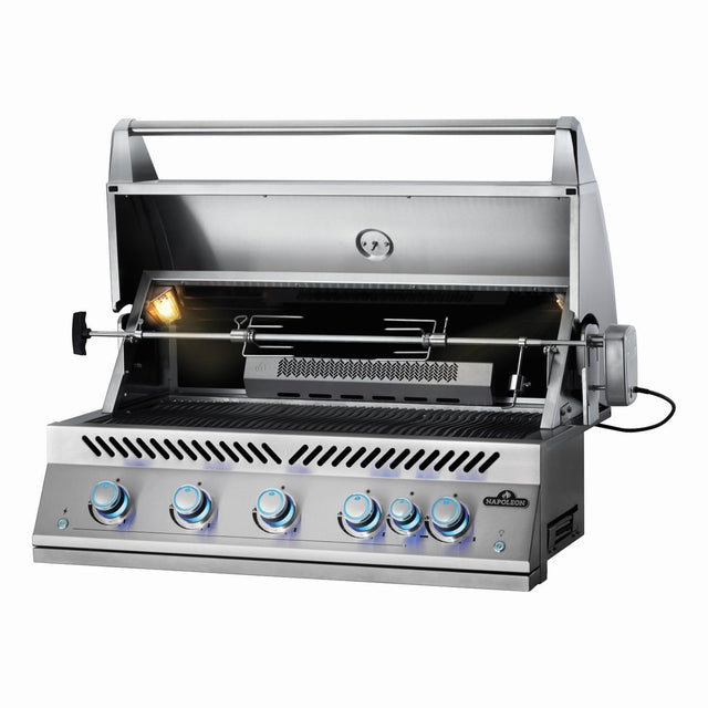 Napoleon 700 Series 5-Burner 38-Inch Built-In Propane Grill w/ Rotisserie & SafetyGlow