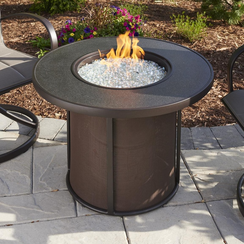 The Outdoor GreatRoom Company Stonefire Brown Gas Fire Table -  SF-32-K