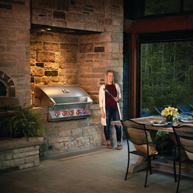 Napoleon 700 Series 5-Burner 38-Inch Built-In Propane Grill w/ Rotisserie & SafetyGlow