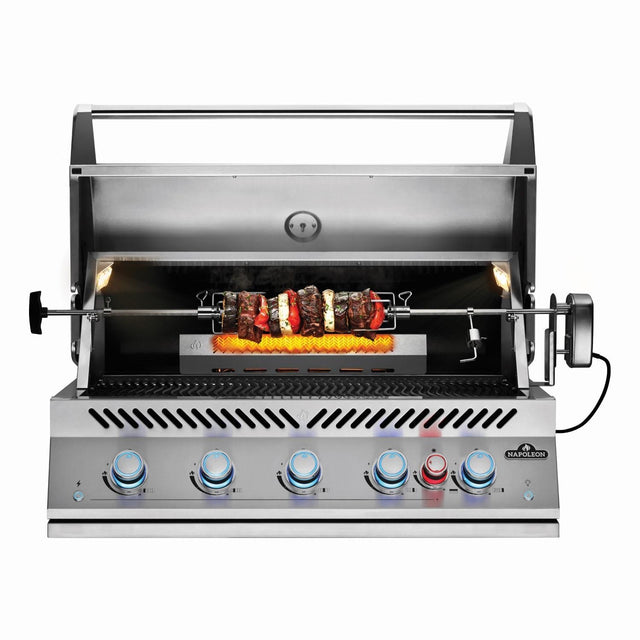 Napoleon 700 Series 5-Burner 38-Inch Built-In Propane Grill w/ Rotisserie & SafetyGlow