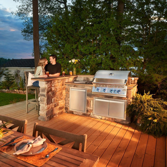 Napoleon 700 Series 32-Inch Built-In Natural Gas Grill w/ Infrared Rear Burner, Rotisserie & SafetyGlow