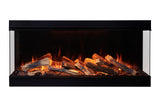 Amantii Fire & Ice LumaForest 48-Inch 3-Sided Built-In Electric Fireplace LF48