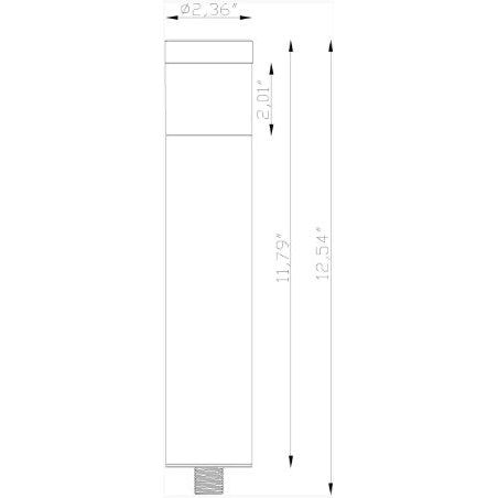 Lumien Black Aluminum Flat Top Bollard, Modular (Micro Module Not Included)