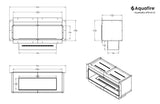 Aquafire Box 52 inch firebox dimensional drawing for 40 inch Aquafire