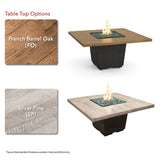 American Fyre Designs reclaimed wood top finishes compared, French Barrel Oak and Silver Pine