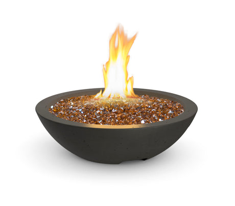American Fyre Designs Marseille 24-Inch Fire Bowl - Black Lava finish