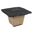 American Fyre Designs 8132A vinyl protective cover, 36 inch square firetable cover in black PVC