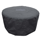 American Fyre Designs 8135A vinyl protective cover, 48 inch round firetable cover in black PVC