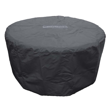 American Fyre Designs 8135A vinyl protective cover, 48 inch round firetable cover in black PVC