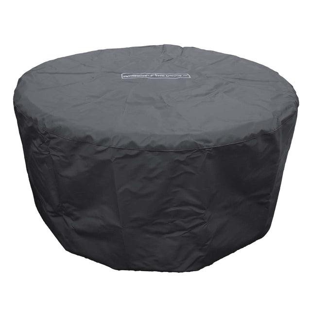 American Fyre Designs 8135A vinyl protective cover, 48 inch round firetable cover in black PVC