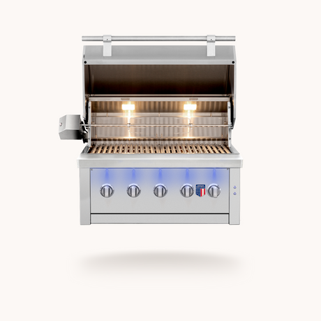 American Made Grills Ovation 36-Inch grill head - hood open