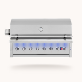 American Made Grills Ovation 54-Inch Built-In Hybrid Grill - hood closed