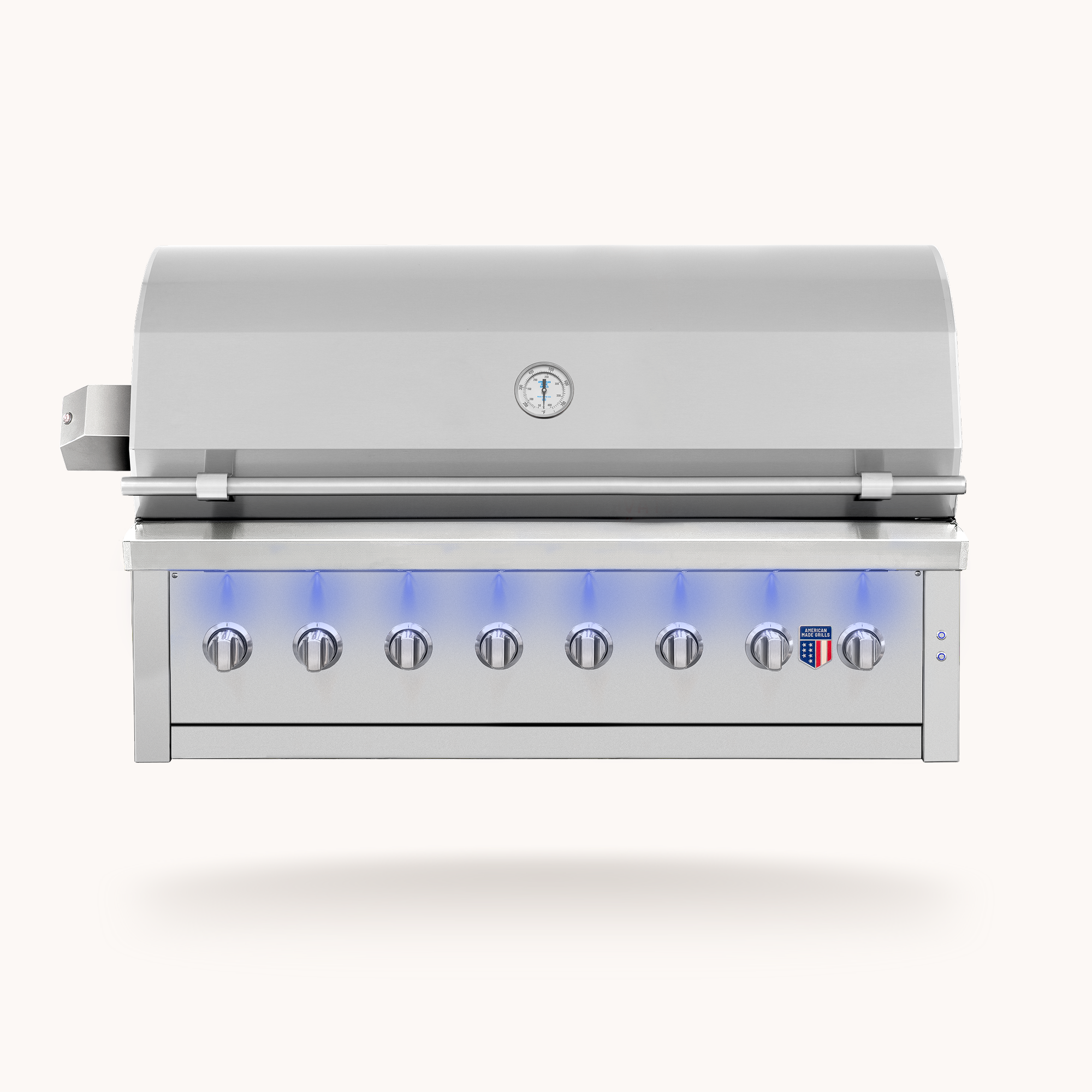 American Made Grills Ovation 54-Inch Built-In Hybrid Grill - hood closed