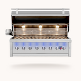 American Made Grills Ovation 54-Inch Built-In Hybrid Grill - hood open