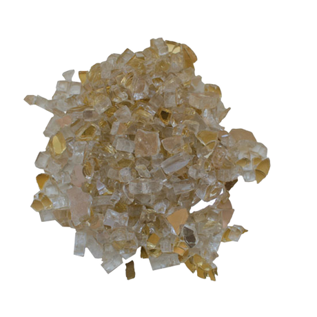 Amantii 1/2-Inch Champagne Reflective Fire Glass Media 5 lb | AMSF-GLASS-04