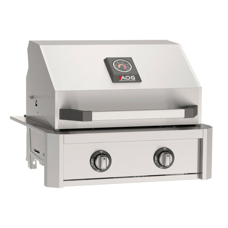 American Outdoor Grill AOG24TN 24-Inch T-Series Built-In Gas Grill - front angle, hood closed