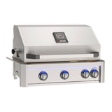 American Outdoor Grill AOG30LP 30-Inch L-Series Built-In Propane Grill - front angle, hood closed
