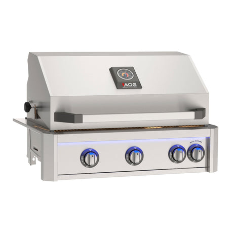 American Outdoor Grill AOG30LP 30-Inch L-Series Built-In Propane Grill - front angle, hood closed