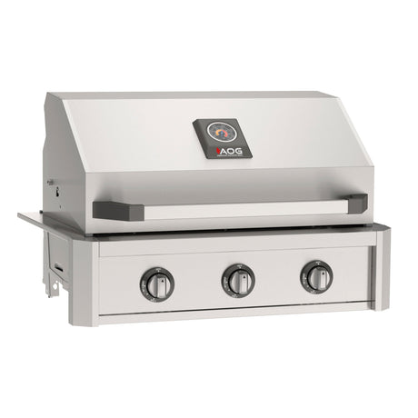 American Outdoor Grill AOG30TP 30-Inch T-Series Built-In Propane Grill - front angle, hood closed