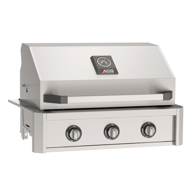 American Outdoor Grill AOG30TN 30-Inch T-Series Built-In Gas Grill - front angle, hood closed