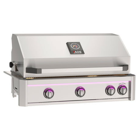 American Outdoor Grill AOG36LP 36-Inch L-Series Built-In Propane Grill - front angle, hood closed