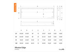 SimpliFire Allusion Edge dimensions chart