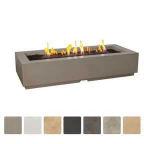 American Fyre Designs Louvre Long Rectangle Fire Pit - front view