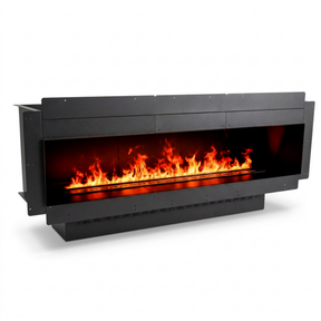 Aquafire Box 72 inch modular steel firebox enclosure with water vapor flame