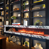 Aquafire AWA water vapor fireplace insert flame detail