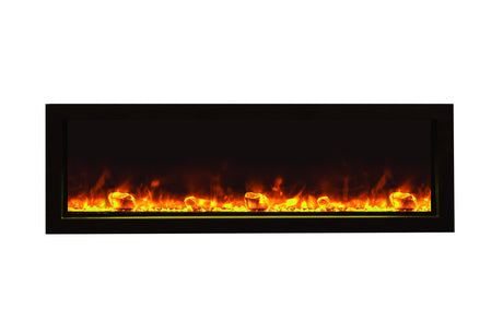 Amantii Panorama Slim 50 with yellow Fire and Ice flame