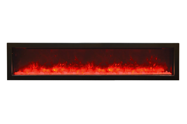 Amantii Panorama Slim 72 with orange Fire and Ice flame