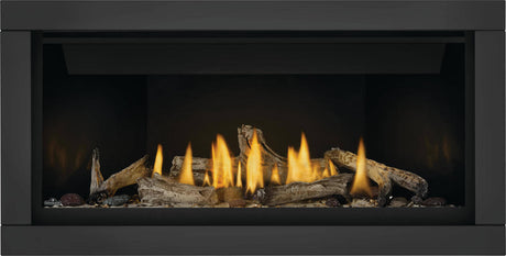 Napoleon Ascent Linear 42 BL42 with Classic Black Surround, glass media, Beach Fire and Shore Fire kits
