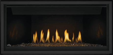 Napoleon Ascent Linear 42 BL42 with safety barrier and topaz CRYSTALINE glass ember bed
