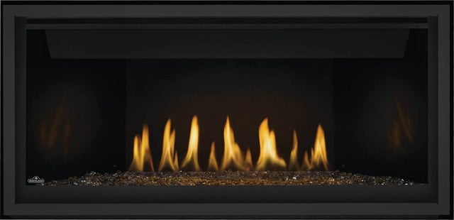 Napoleon Ascent Linear 42 BL42 with safety barrier and topaz CRYSTALINE glass ember bed