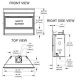 Napoleon Ascent Linear 46 dimensions diagram