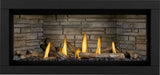 Napoleon Ascent Linear Premium 46 with driftwood logs and Ledgestone panels