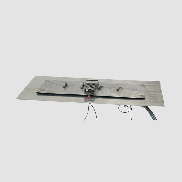The Outdoor GreatRoom Crystal Fire Plus Linear Gas Burner Insert and Plate Kit