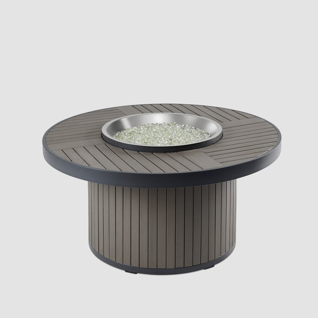 Kenwood and Brooks Round Chat Height Fire Pit Table