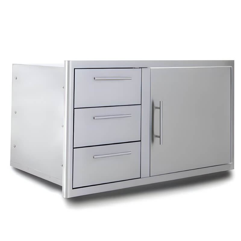 Blaze 39-Inch Stainless Steel Access Door & Triple Drawer Combo - BLZ-DDC-R-39-LTSC