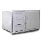 Blaze 39-Inch Stainless Steel Access Door & Triple Drawer Combo - BLZ-DDC-R-39-LTSC