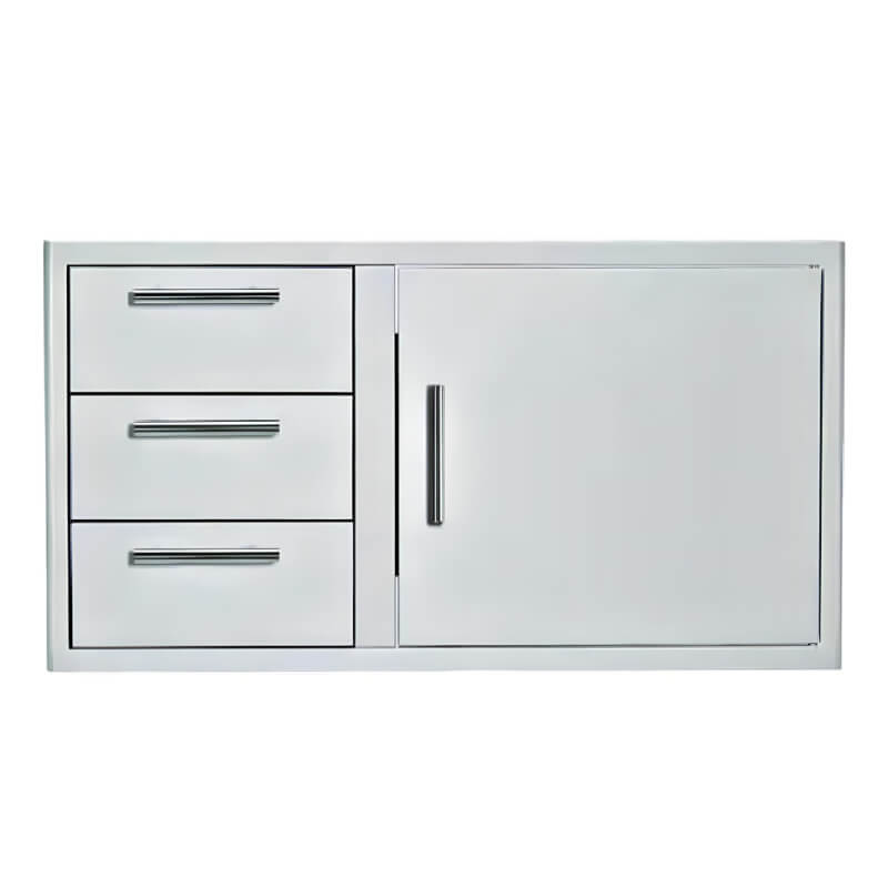 Blaze 39-Inch Stainless Steel Access Door & Triple Drawer Combo - BLZ-DDC-R-39-LTSC