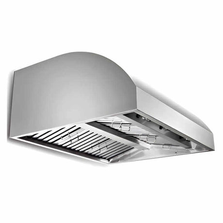 Blaze 42-inch outdoor vent hood deep canopy angled view