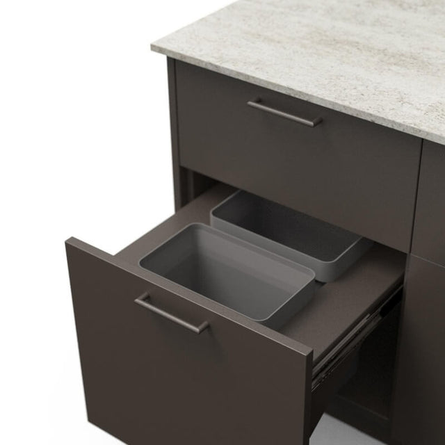 Blaze Morning Glow 10-Ft Outdoor Kitchen Island w/ 40-Inch Premium LTE+ Grill, Fridge in Architectural Bronze w/ Keon Countertop