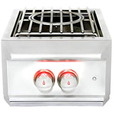 Blaze Professional Built-In Gas High Performance Power Burner W/ Wok Ring & Stainless Steel Lid