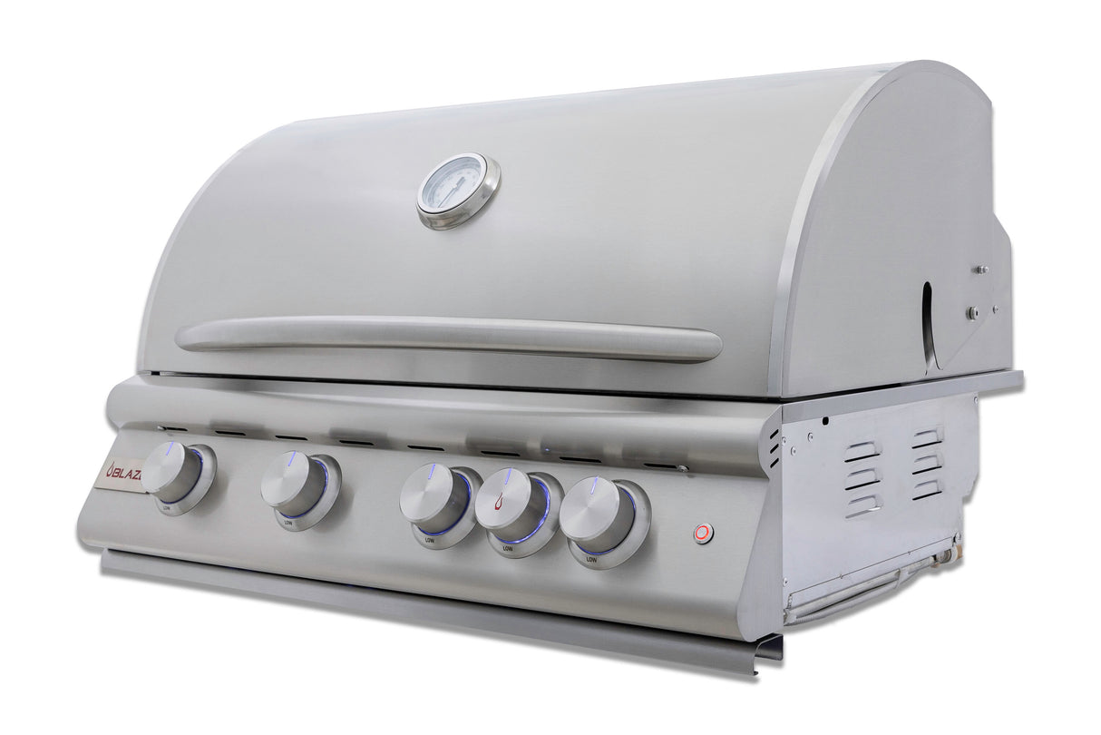 Blaze Premium LTE+ 32-Inch 4-Burner Built-In Gas Grill W/ Rear Infrared Burner & Lift-Assist Hood - BLZ-4LTE3