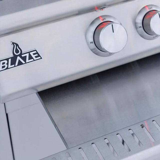 Blaze 26-inch outdoor oven built into outdoor kitchen