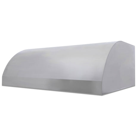 Blaze 48-inch outdoor vent hood rounded canopy angled view