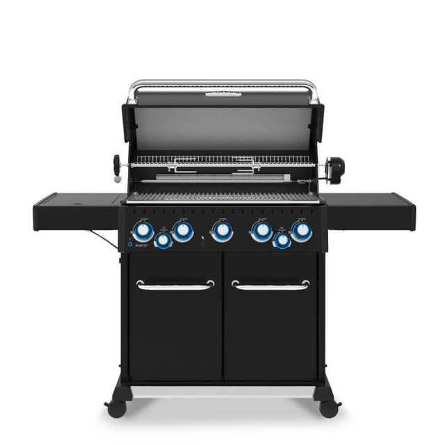 Broil King Baron Shadow 590 PRO Black 5-Burner Propane Gas Grill With Rotisserie & Side Burner