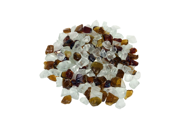 Amantii Canyon Brown Fire Glass Media 5 lb | AMSF-GLASS-15