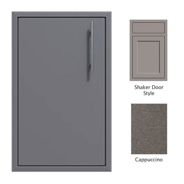 Canyon Series Shaker Style 18"w by 29"h Single Door Enclosure w/ Adj. Shelf (Left Hinge) In Cappuccino - CAN001-F01-Shaker-LftHng-Cappuccino